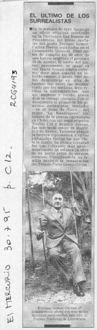 El Ultimo de los surrealistas  [artículo].