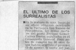 El Ultimo de los surrealistas  [artículo].