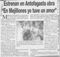 Estrenan en Antofagasta obra "En Mejillones yo tuve un amor"