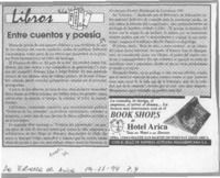 Entre cuentos y poesía  [artículo].
