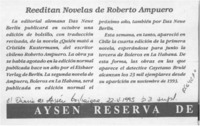 Reeditan novelas de Roberto Ampuero  [artículo].