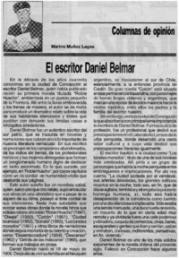 El escritor Daniel Belmar