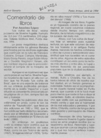 Comentario de libros  [artículo] Anselmo López.