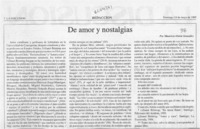 De amor y nostalgias  [artículo] Mauricio Ostria González.