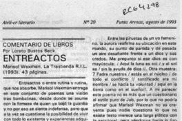 Entreactos  [artículo] Loreto Bustos Beck.