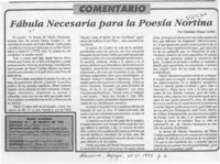 Fábula necesaria para la poesía nortina  [artículo] Osvaldo Maya Cortés.