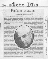 Jodorowsky genio?  [artículo].