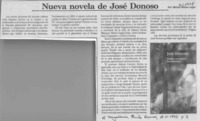 Nueva novela de José Donoso  [artículo]Marino Muñoz Lagos.