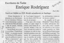 Enrique Rodríguez  [artículo] C. R. I.