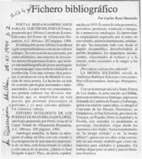 Fichero bibliográfico  [artículo]Carlos René Ibacache.