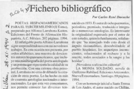 Fichero bibliográfico  [artículo]Carlos René Ibacache.