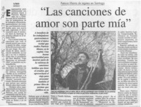 "Las canciones de amor son parte mía"  [artículo].