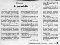 La pena diabla  [artículo] Jorge Mittelmann Jr.
