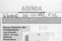Breve historia del cristianismo  [artículo] Lina Meruane.