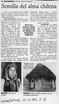 Semilla del alma chilena  [artículo].