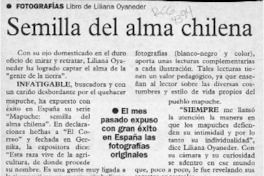 Semilla del alma chilena  [artículo].