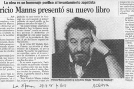 Patricio Manns presentó su nuevo libro  [artículo].