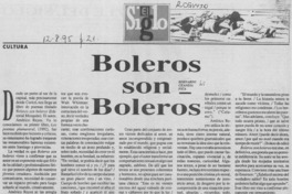 Boleros son boleros