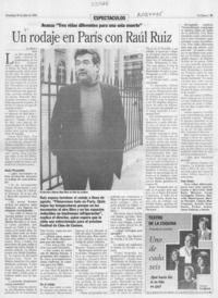 Un rodaje en París con Raúl Ruiz