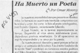 Ha muerto un poeta  [artículo] Omar Monroy.