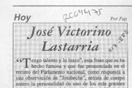 José Victorino Lastarria  [artículo] Fap.