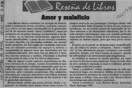 Amor y maleficio  [artículo].