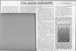 Una poesía inolvidable  [artículo] Marino Muñoz Lagos.