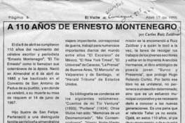 A 110 años de Ernesto Montenegro  [artículo] Carlos Ruiz Zaldívar.