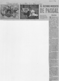 El último invento de Pascal  [artículo].