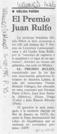 El Premio Juan Rulfo