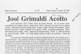 José Grimaldi Acotto  [artículo].