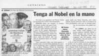 Tenga al Nobel en la mano  [artículo].