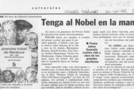 Tenga al Nobel en la mano  [artículo].