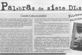Cuando Cuba era modelo  [artículo].