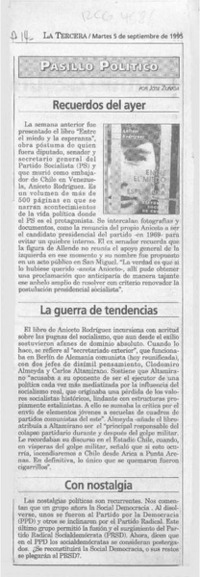 Recuerdos del ayer  [artículo] José Zúñiga.