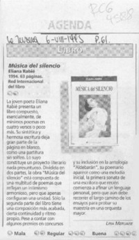 Música del silencio  [artículo] Lina Meruane.