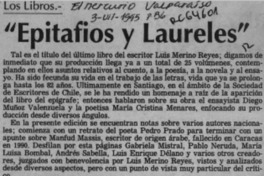 "Epitafios y laureles"  [artículo] Alberto Arraño S.