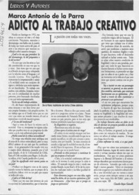 Adicto al trabajo creativo  [artículo] Claudio Rojas Gianelli.