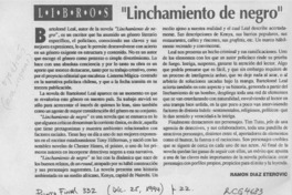 "Linchamiento de negro"  [artículo] Ramón Díaz Eterovic.
