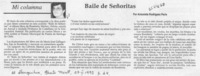 Baile de señoritas  [artículo] Antonieta Rodríguez París.