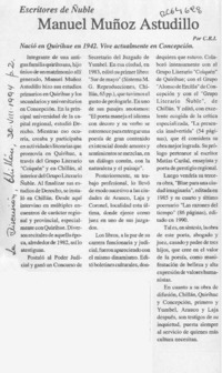 Manuel Muñoz Astudillo  [artículo] C. R. I.
