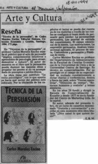 Técnica de la persuasión"  [artículo] E. R. M.