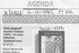 Vox populi  [artículo] Marcela Escobar Q.