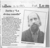Zurita y "La divina comedia"  [artículo].
