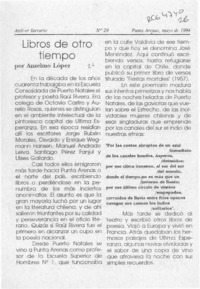 Libros de otro tiempo  [artículo] Anselmo López.