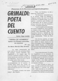 Grimaldi, poeta del cuento  [artículo] Carlos Vega Letelier.