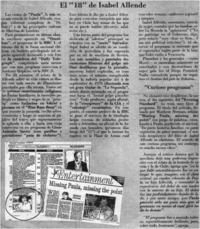 El "18" de Isabel Allende