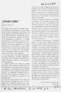 Joven valor  [artículo] Luis Gustavo Acuña Luco.