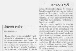 Joven valor  [artículo] Luis Gustavo Acuña Luco.