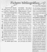 Fichero bibliográfico  [artículo]Carlos René Ibacache.